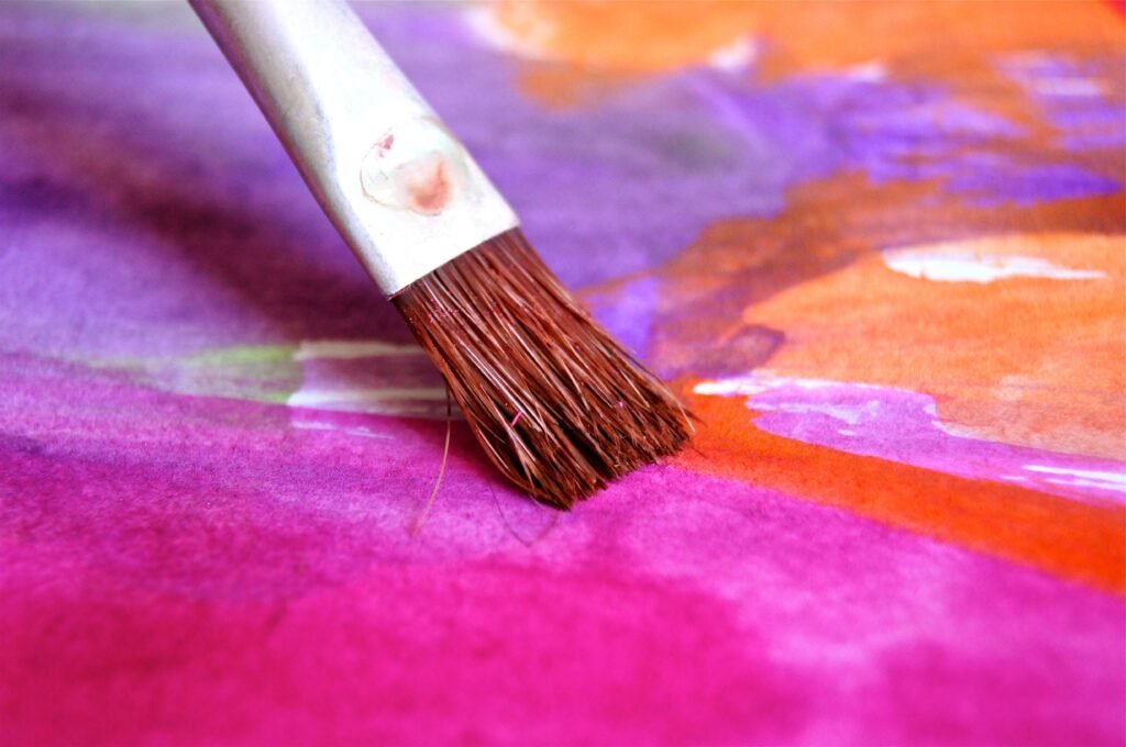 Cozy hobbies - watercolor painting